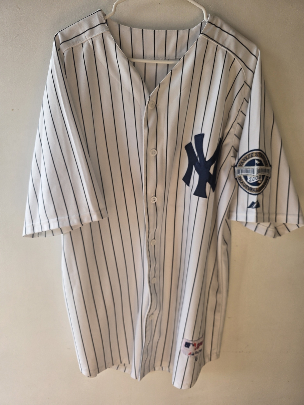 CC Sabathia Yankees Authentic Jersey 54 Majestic 2009 Inaugural Patch XL XXL